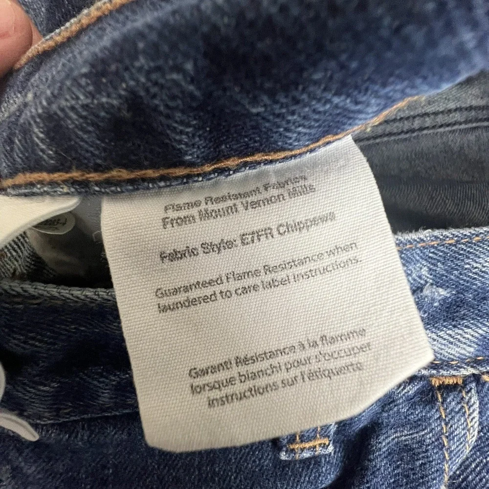 Carhartt Mens 42x30 FR Flame Resistant Work Jeans Blue Denim Straight Leg CAT 2